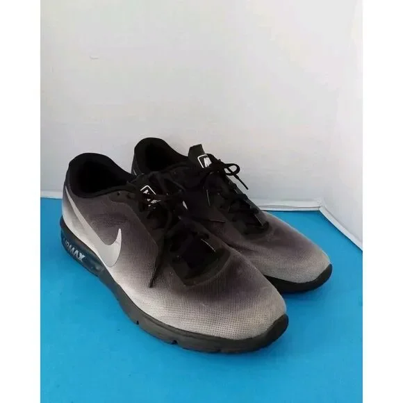 Nike‎ Air Max Gradient Athletic Shoes Black Grey Ombre Training Sneakers